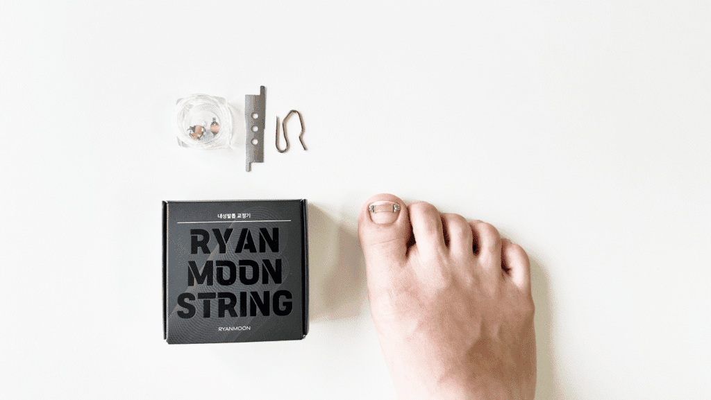 라이언문 내성발톱 교정기 케어 키트와 착용 모습