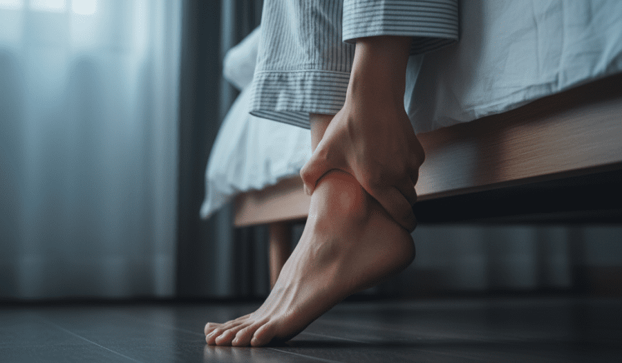 족저근막염 아침 통증 : 침대에서 1분 만에 잡는 법 (족저근막염 해방일지 1일차) 2 day1 fear of first step 1