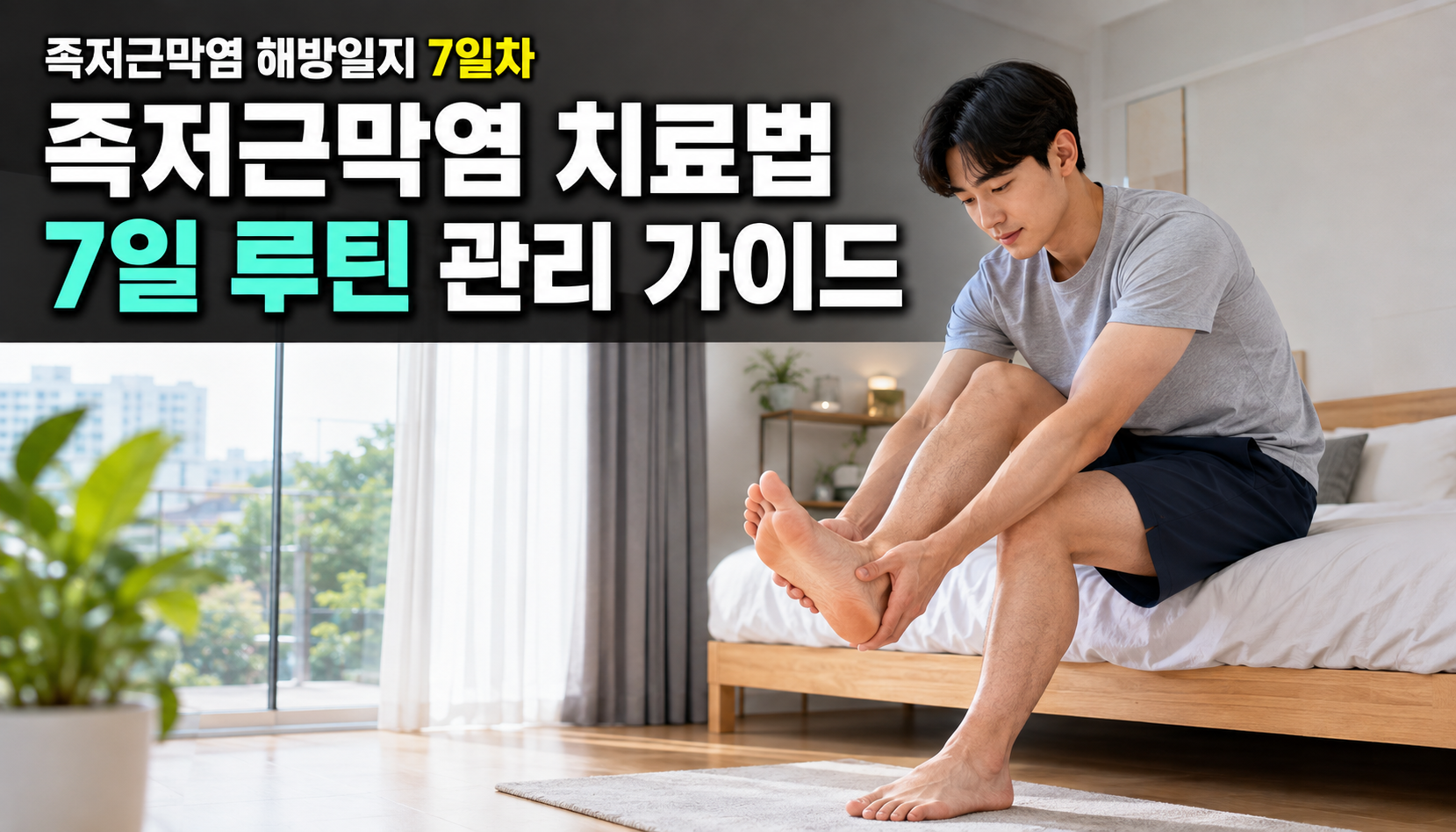 족저근막염 관리, 비수술 치료법 및 7일 루틴 관리 가이드 대표 이미지